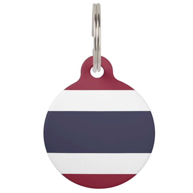 Placa Para Mascotas Bandera de Tailandia (Anverso)