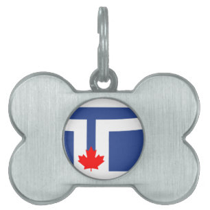 Placa Para Mascotas Bandera de Toronto, Ontario Pet ID Tag