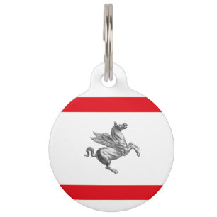 Placa Para Mascotas bandera de Toscana (Región de Italia)