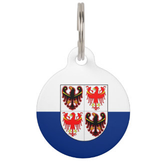 Placa Para Mascotas bandera de Trentino Alto Adige (Región de Italia)