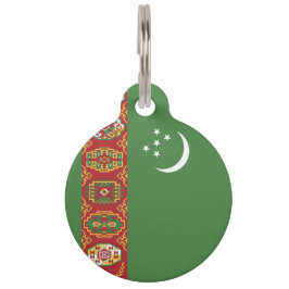 Placa Para Mascotas Bandera de Turkmenistán