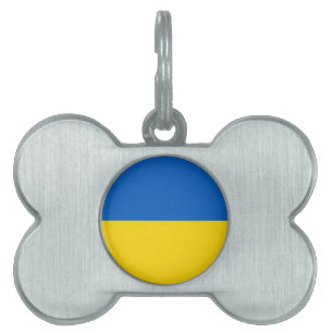 Placa Para Mascotas Bandera de Ucrania