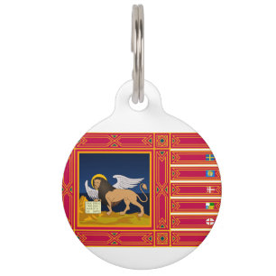 Placa Para Mascotas bandera de Veneto (Región de Italia)
