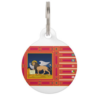 Placa Para Mascotas bandera de Veneto (Región de Italia)