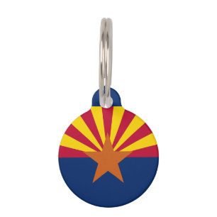 Placa Para Mascotas Bandera del estado de Arizona