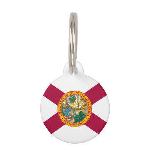 Placa Para Mascotas Bandera del estado de la Florida