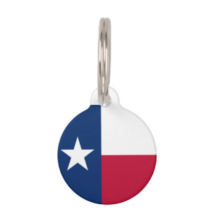 Placa Para Mascotas Bandera del estado de Tejas