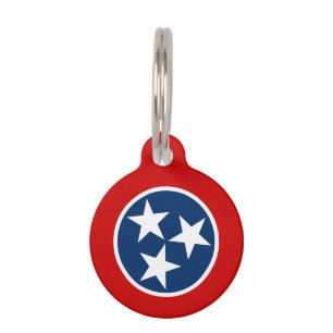 Placa Para Mascotas Bandera del estado de Tennessee