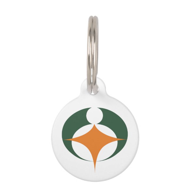 Placa Para Mascotas Bandera del Koga, Shiga, Japón (Anverso)