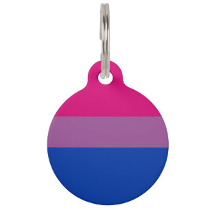 Placa Para Mascotas Bandera del Orgullo Bisexual