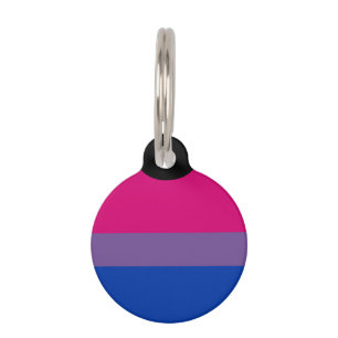 Placa Para Mascotas Bandera del Orgullo Bisexual