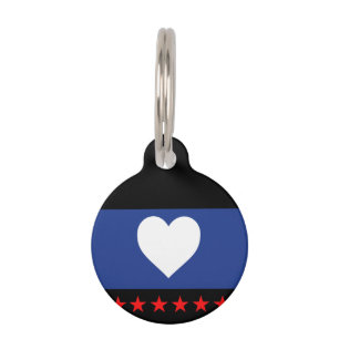 Placa Para Mascotas Bandera del Orgullo de los Pies