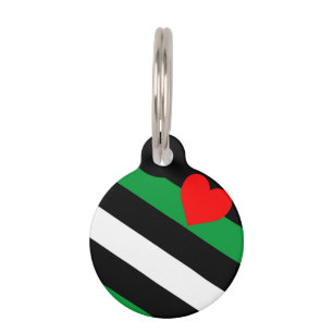 Placa Para Mascotas Bandera del Orgullo del Cuero