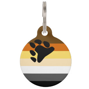 Placa Para Mascotas Bandera del orgullo del oso