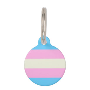 Placa Para Mascotas Bandera del orgullo del transexual de Falln