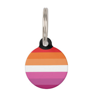 Placa Para Mascotas Bandera del Orgullo Lesbiano