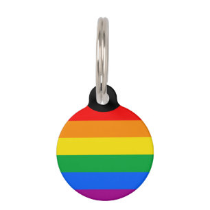 Placa Para Mascotas Bandera del Orgullo LGBTQ+ Arcoíris
