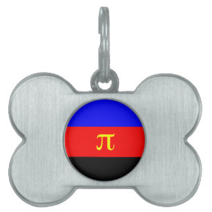Placa Para Mascotas Bandera del Orgullo Polímaro