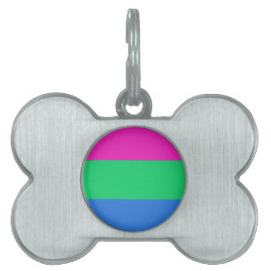 Placa Para Mascotas Bandera del Orgullo Polisexual