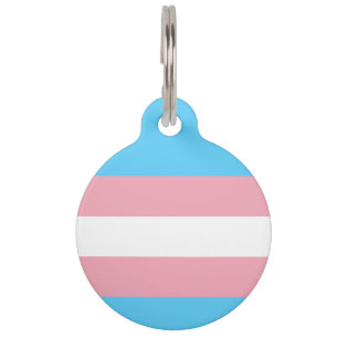Placa Para Mascotas Bandera del Orgullo Transgénero