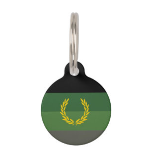 Placa Para Mascotas Bandera del Orgullo Uniforme Militar
