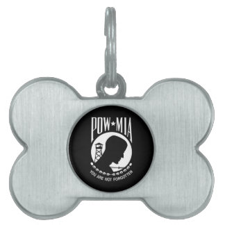 Placa Para Mascotas Bandera del POW MIA: Soldados desaparecidos en la 
