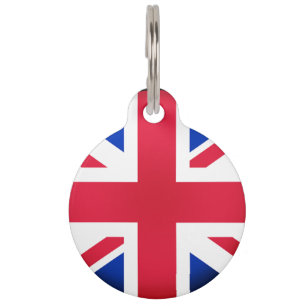 Placa Para Mascotas bandera del Reino Unido