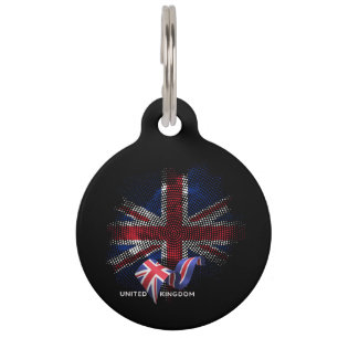 Placa Para Mascotas Bandera del Reino Unido