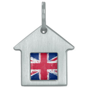 Placa Para Mascotas Bandera del Reino Unido o la bandera de la Unión