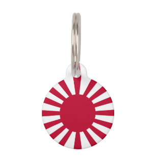 Placa Para Mascotas Bandera del sol naciente de Japón