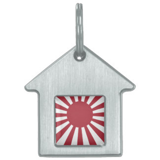 Placa Para Mascotas Bandera del Sol Naciente Imperial Japonés, Edo a l