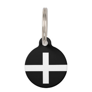 Placa Para Mascotas Bandera del St. Piran/bandera de Cornualles
