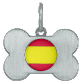 Placa Para Mascotas Bandera española