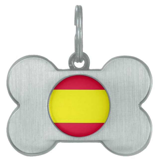 Placa Para Mascotas Bandera española (Frente)