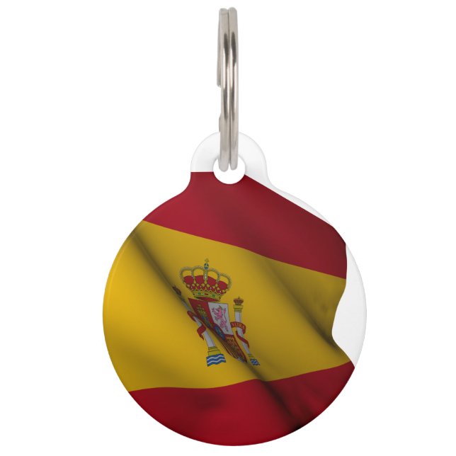 Placa Para Mascotas bandera española (Anverso)