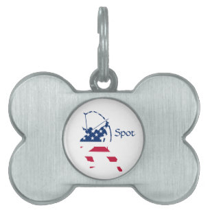 Placa Para Mascotas Bandera estadounidense del Arco de EEUU