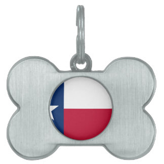 Placa Para Mascotas Bandera Estatal de Texas