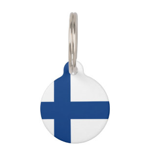 Placa Para Mascotas Bandera finlandesa