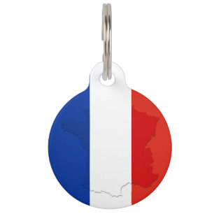 Placa Para Mascotas Bandera francesa