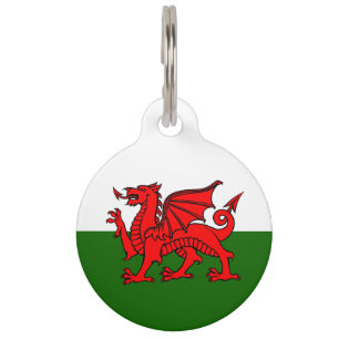 Placa Para Mascotas bandera galesa