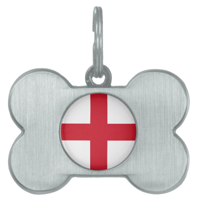 Placa Para Mascotas Bandera inglesa (Frente)