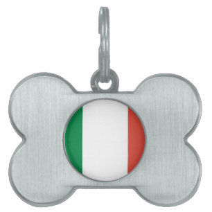 Placa Para Mascotas bandera italiana