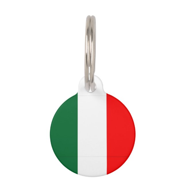 Placa Para Mascotas Bandera italiana (Anverso)