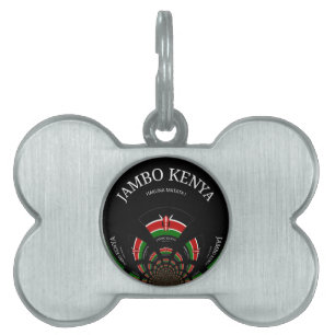 Placa Para Mascotas Bandera keniana inspiró arte de bienvenida a Jambo