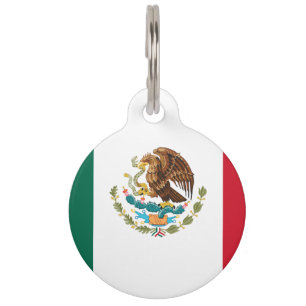 Placa Para Mascotas Bandera mexicana - Bandera de México