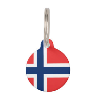 Placa Para Mascotas Bandera noruega