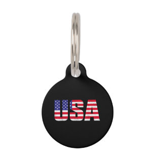 Placa Para Mascotas Bandera Patriótica Estadounidense Para Hombres Niñ