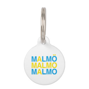 Placa Para Mascotas Bandera sueca MALMO