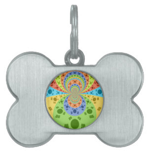 Placa Para Mascotas Bandera surcoreana inspira arte abstracto