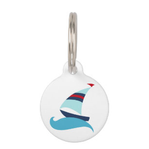 Placa Para Mascotas Barcos de vela
